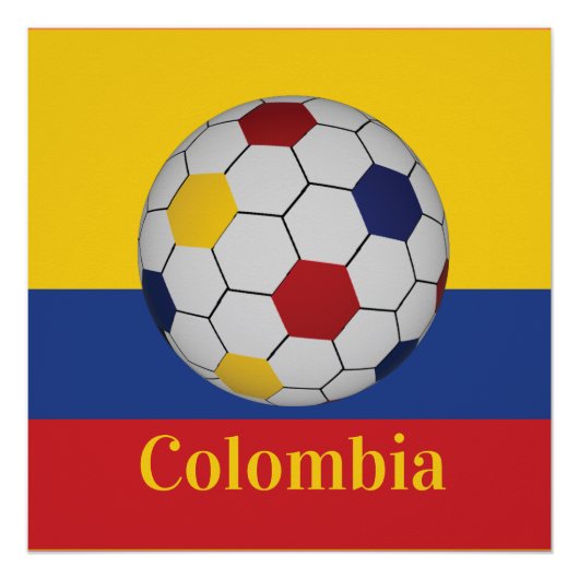 Colombia Soccer Poster (Voorkant)