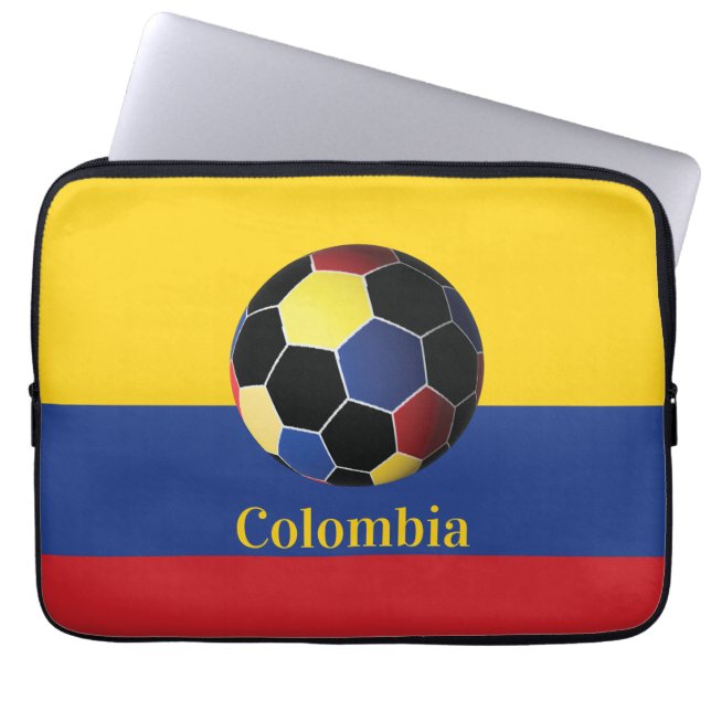 Colombia Soccer Poster Laptop Sleeve (Voorkant)