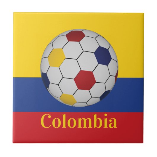Colombia Soccer Poster Tegeltje (Voorkant)