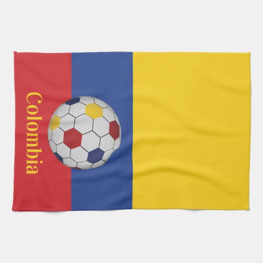 Colombia Soccer Poster Theedoek (Horizontaal)
