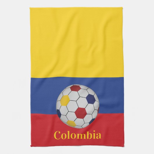 Colombia Soccer Poster Theedoek (Verticaal)