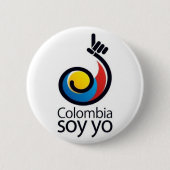 Colombia soja ronde button 5,7 cm (Voorkant)