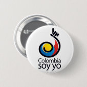 Colombia soja ronde button 5,7 cm (Voorkant /achterkant)