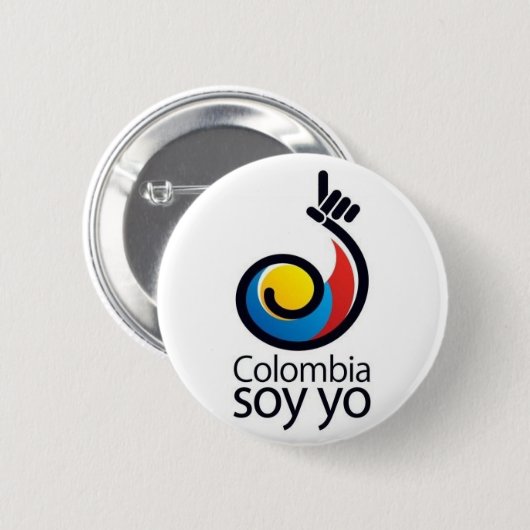 Colombia soja ronde button 5,7 cm (Voorkant /achterkant)