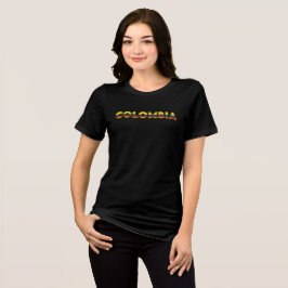 COLOMBIA Speciale zwarte toerist Tri-Blend Shirt
