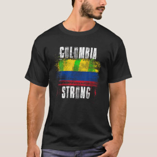 Colombia Sterke noodlijdende vlag Colombiaanse Pri T-shirt