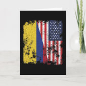 Colombia USA Flag - Half Amerikaans Kaart (Voorkant)