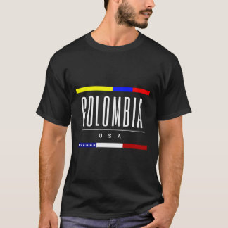 Colombia USA Vlag Vriendschap Geboren Familie Gift T-shirt