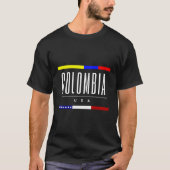 Colombia USA Vlag Vriendschap Geboren Familie Gift T-shirt (Voorkant)