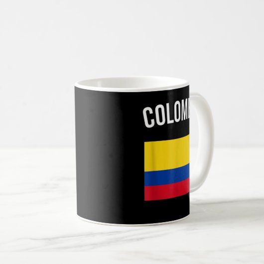 Colombia Vacation Souvenir Colombiaanse vlag Colom Koffiemok (Voorkant rechts)
