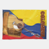 Colombia  vakantiegitaar poster theedoek (Horizontaal)
