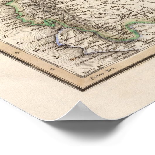 Colombia, Venezuela, Zuid-Amerika Poster (Hoek)