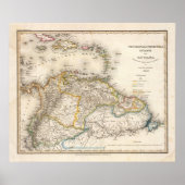 Colombia, Venezuela, Zuid-Amerika Poster (Voorkant)
