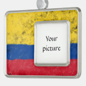 Colombia Verzilverd Omlijst Ornament (Links)