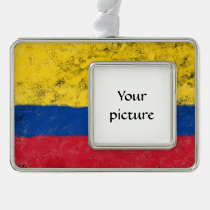 Colombia Verzilverd Omlijst Ornament