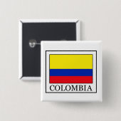 Colombia Vierkante Button 5,1 Cm (Voorkant /achterkant)