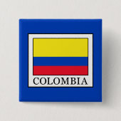 Colombia Vierkante Button 5,1 Cm (Voorkant)