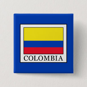 Colombia Vierkante Button 5,1 Cm