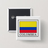 Colombia Vierkante Button 5,1 Cm (Voorkant /achterkant)