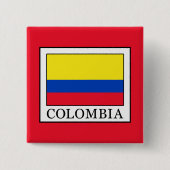 Colombia Vierkante Button 5,1 Cm (Voorkant)