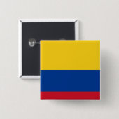 colombia vierkante button 5,1 cm (Voorkant /achterkant)