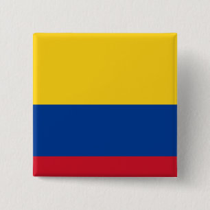 colombia vierkante button 5,1 cm