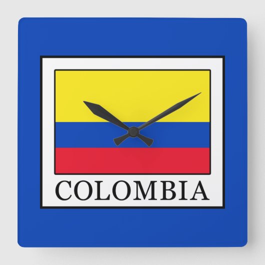 Colombia Vierkante Klok (Voorkant)