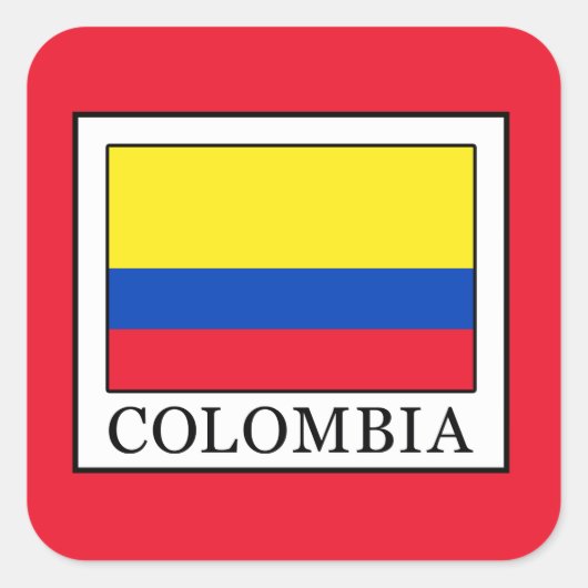 Colombia Vierkante Sticker (Voorkant)