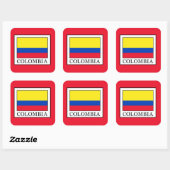 Colombia Vierkante Sticker (Vel)