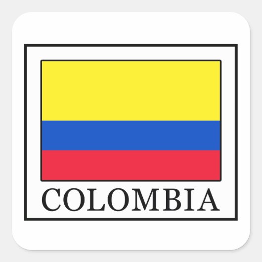 Colombia Vierkante Sticker (Voorkant)