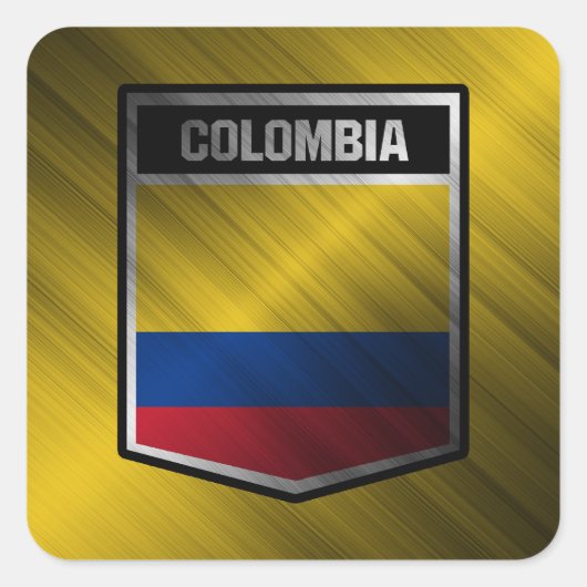 Colombia Vierkante Sticker (Voorkant)