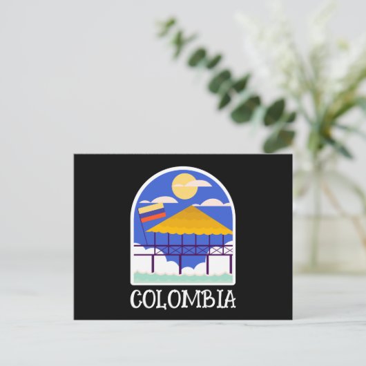 Colombia Vintage Travel Briefkaart (Staand voorkant)