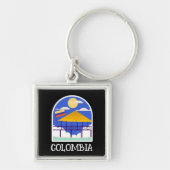 Colombia Vintage Travel Sleutelhanger (Voorkant)
