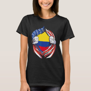 Colombia Vlag Amerika Trots Op Mijn Colombiaanse A T-shirt