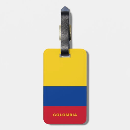 Colombia Vlag Bagagelabel (Achterkant verticaal)