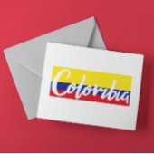  Colombia Vlag belettering Script Briefkaart