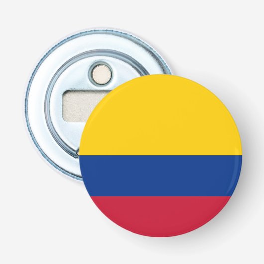 Colombia Vlag Button Flesopener (Voorkant)