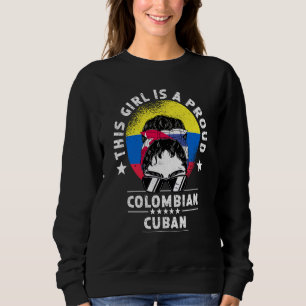 Colombia Vlag Cuba Geteelde Vrouwen Meisje Burger Trui