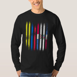 Colombia Vlag Dominicaans Geteelde Landenvlaggen S T-shirt