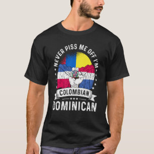 Colombia Vlag Dominicaans Opgegroeide Humor Burger T-shirt