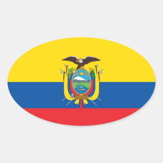 Colombia Vlag Euro-stijl Sticker (Voorkant)