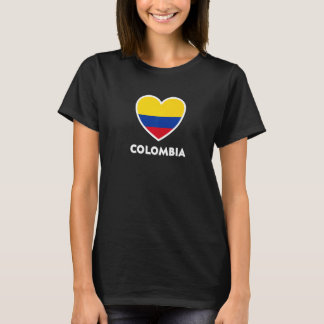 Colombia Vlag Hart T-shirt