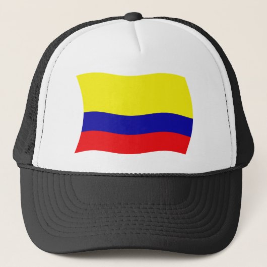 Colombia Vlag Hoed Trucker Pet (Voorkant)