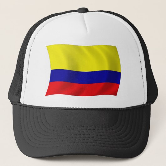 Colombia Vlag Hoed Trucker Pet (Voorkant)