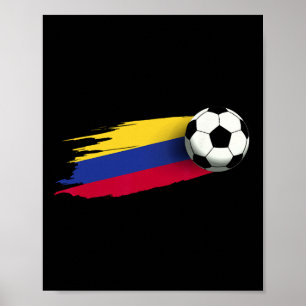 Colombia Vlag Jersey Colombiaans Voetbalteam Colom Poster