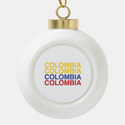 COLOMBIA-vlag Keramische Bal Ornament (Voorkant)
