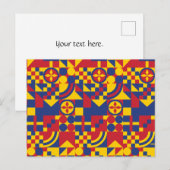 Colombia Vlag Kleurrijk Patroon Briefkaart (Voorkant / Achterkant)