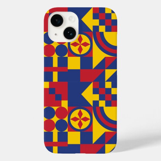 Colombia Vlag Kleurrijk Patroon Case-Mate iPhone Case (Achterkant)