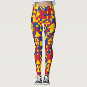 Colombia Vlag Kleurrijk Patroon Leggings