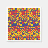 Colombia Vlag Kleurrijk Patroon Servet (Voorkant)